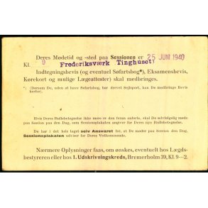 M�detid paa Session 25  juni 1940 - u/n - Brugt