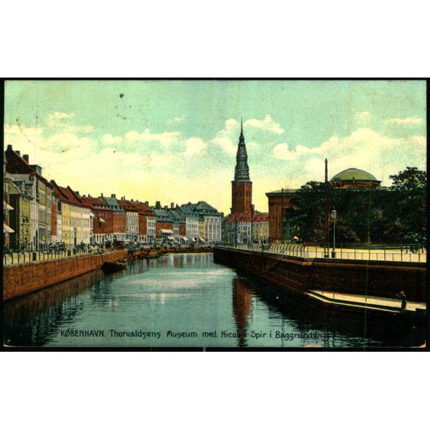 K�benhavn - Thorvaldsens Museum og Nicolai Spir i Baggrunden - Stender 37036 - Brugt