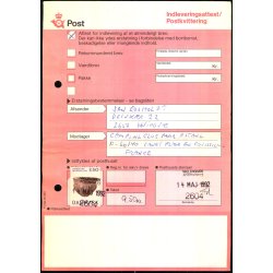 Postkvitering - 1 Brev - 14. Maj 1992 - 3,50 Kr.