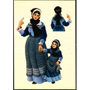 Dansk egnsdragt fra Hedebo - 1840 - Odense T.K. 8343 - Ubrugt