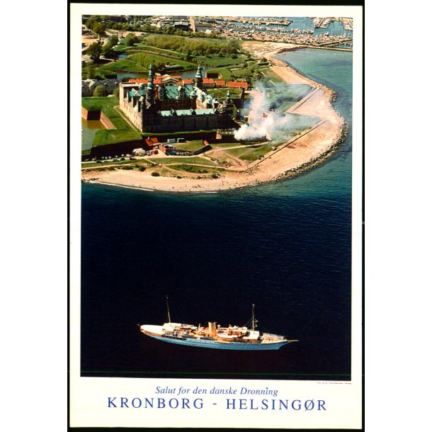 Kongeskibet Dannebrog ved Kronborg Slot - Helsingr - M&M u/n - Ubrugt