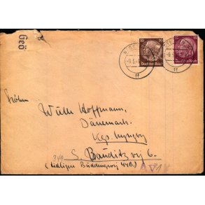 Censurbrev fra Tyskland -  9 - 5 - 41 - Til Danmark