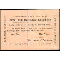 Chr. Richard Svendsen - Dame og Herreunderbenkldning - Kartonkort u/n