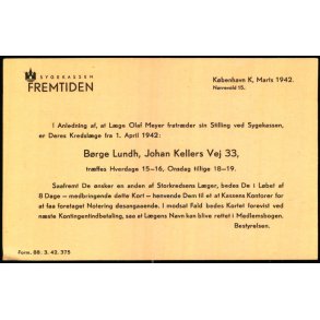 Sygekassen - Fremtiden - Kbh. - Form 88 - Brugt