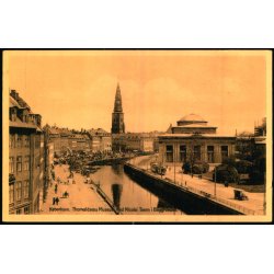K�benhavn - Thorvaldsens Museum og Nicolai Taarn i Baggrunden - Stender 34135 - Ubrugt