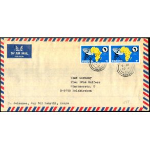 Luftpost Brev fra Kenya til Tyskland - 10 - 7 - 81