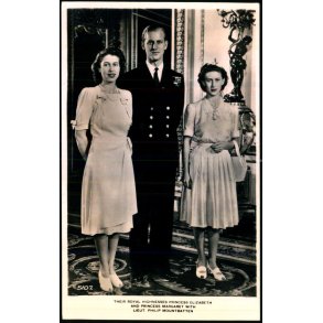 Prinsesse Margaret -  Prinsesse Elizabeth - Prince Philip - Ubrugt