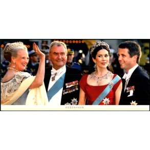 Den Danske Kongefamilie - Svanen PK 04B - 10x21 cm. - Ubrugt