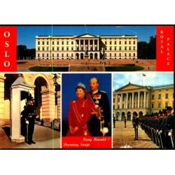 Kong Harald og Dronning Sonja - Kongeslottet Oslo - Normann A 675 - Brugt