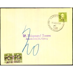 Efterporto - Brev fra Hanstholm  17 - 5 - 1965 - Efterporto 20 re