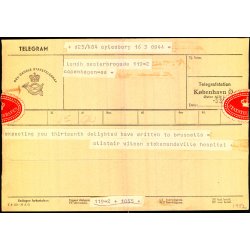 Telegram - Den Dansk Statstelegraf 1952 - Fra aylesbury
