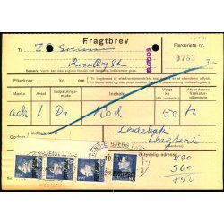 Fragtbrev - 4x 90 re Fr IX  Prov. - Fra Esbjerg til Fan 10. Aug. 1971  - Arkivhuller !
