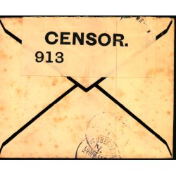 Srge og Censurbrev fra England.  31 - 8 - 16 - Til Kbenhavn