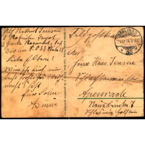 Feldpostkarte - Berlin S.O.   24 - 12 -14 - Til Apenrade  - Billedside : Weihnachten