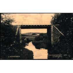 Lindingbro - Jernbanebroen ved Lindingbro - N.O.M. Nielsens Bogh. 15979 - Brugt
