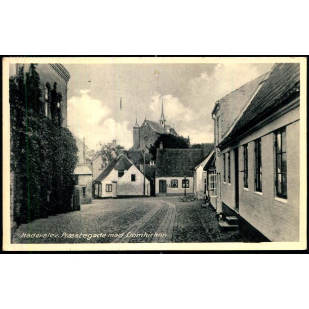 Haderslev - Pr�stegade med Domkirken - Rudolf Olsen 1838 - Brugt