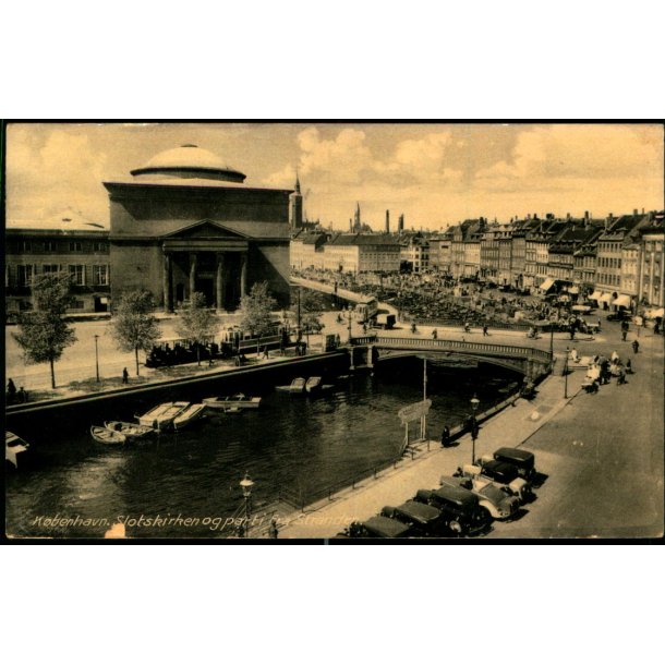 K�benhavn - Slotskirken og parti fra Stranden - Rudolf Olsen 6173