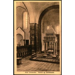 Ribe Domkirke - Alteret og D�befonten - Lauridsen 88 - Ubrugt