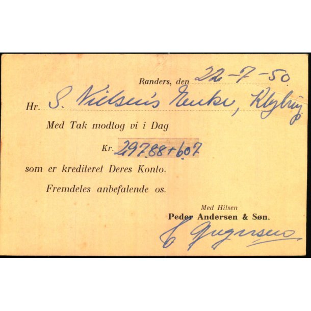 Peder Andersen &amp; Sn - Randers - u/n - Brugt