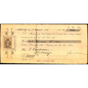 Handelsbanken Viborg - 1916 - Veksel 1000,- kr
