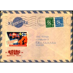 Luftpost Brev fra Finland til Danmark - 16 - 3 - 54