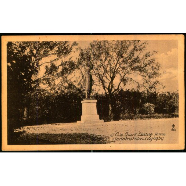 I.C. la Cours Statue - Landbrugsskolen i Lyngby -  Chr. Olsen 1564 - Ubrugt - Kl�bet op !