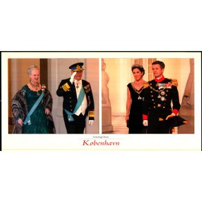 Den Danske Kongefamilie - Grnlund PK2xROY - 10x21 cm. - Ubrugt