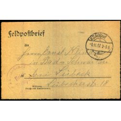 Feldpostbrief - 1 - 11 - 17 - Til Lbeek