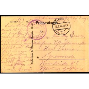 Feldpostkort - 15 - 3 - 17 - Til Apenrade 