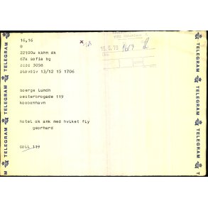 Telegram fra Sofia 15 - 6- 79 