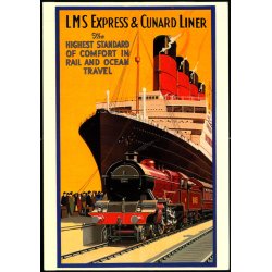 LMS Express &amp; Cunard Liner - Modernn Postcard BB 116 - Ubrugt