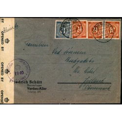 Efterkrigs Censurbrev fra Tyskland  5 - 3 - 47 - Til Nrre-Nebel