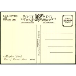 LMS Express &amp; Cunard Liner - Modernn Postcard BB 116 - Ubrugt