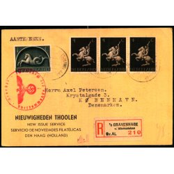 Rekomaderet - Censurpostkort fra Holland  4 - 11 - 43 - Til Danmark