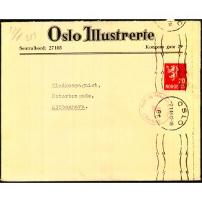 Censurbrev fra Norge  7 - 1 - 41 - Til Danmark