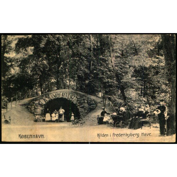 Kbenhavn - Kilden i  Frederiksberg Have - Stender 595 - Ubrugt - Lidt bulet !