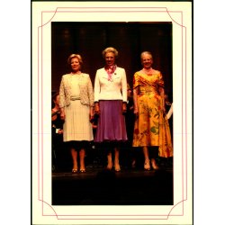 Dronning Margrethe - Prinsesse Benedikte - Dronning Anna Mari - dkroyalpress 05 - 13x18 cm. - Ubrugt