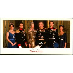 Den Danske Kongefamilie - Grnlund PKKF001- 10x21 cm. - Ubrugt