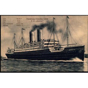 Hamburg Amerika Linie - P.D. AMERIKA - Nietling u/n - Ubrugt