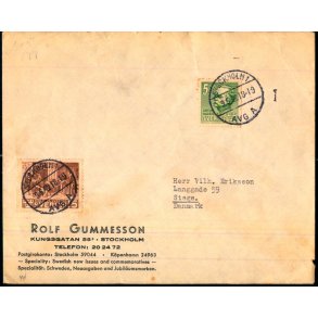 Censurbrev fra Sverige  9 -5 - 42 - Til Danmark