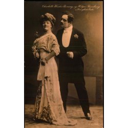 Charlotte Wiche-Bereny og Holger Reenberg i Den glade Enke - P. Heckscher 1765 - Brugt