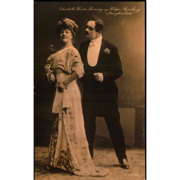 Charlotte Wiche-Bereny og Holger Reenberg i Den glade Enke - P. Heckscher 1765 - Brugt