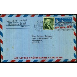 Luftpost Brev fra U.S.A. til Danmark - 1 - 11 - 61
