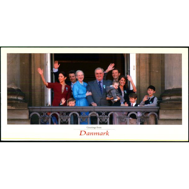 Den Danske Kongefamilie - Grnlund PKKF002- 10x21 cm. - Ubrugt