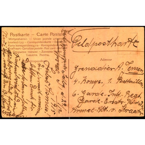 Feldpostkort - 29 - 12 - 1915