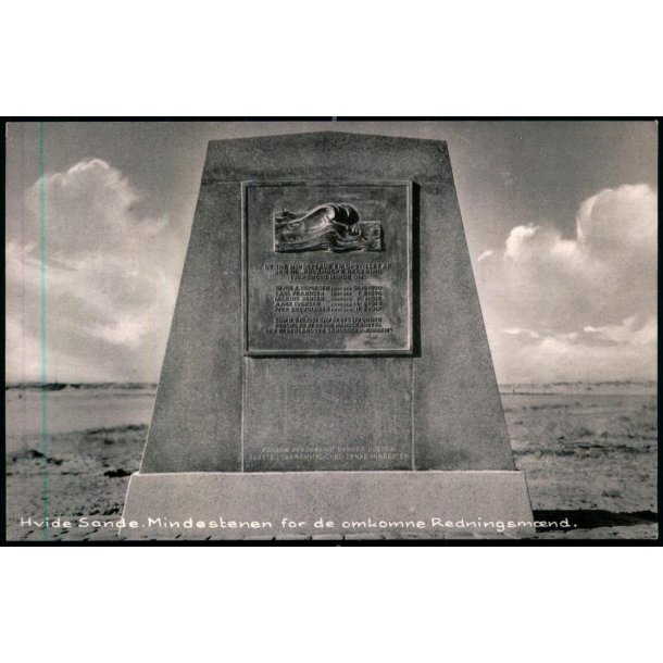 Hvide Sande - Mindestenen for omkomne Redningsm�nd - Boghandlerne i Ringk�bing 94798 - Brugt