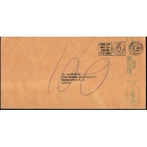 Efterporto - Ufrankeret Brev til Lyngby 12. Aug. 1965