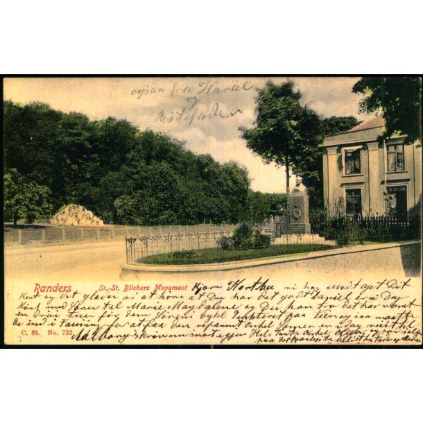 Randers - St. St. Blichers Monument - C. St. 732 - Brugt