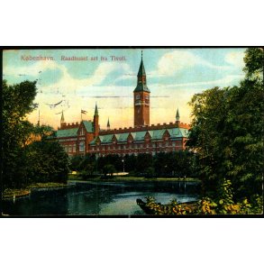 Kbenhavn - Raadhuset set fra Tivoli - Alex Vincent 15 - Brugt