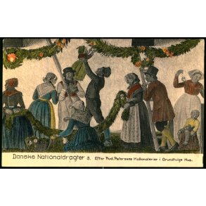 Danske Nationaldragter - 3 - R. Petersens Kalkmalerier i Grundtvigs Hus - V. Tryde - Ubrugt